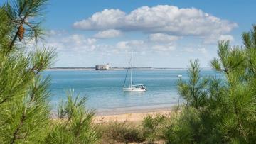 Fort Boyard vom Strand aus